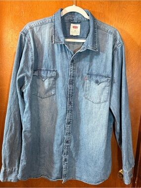 Levi's Light Blue Denim Button-Down Shirt